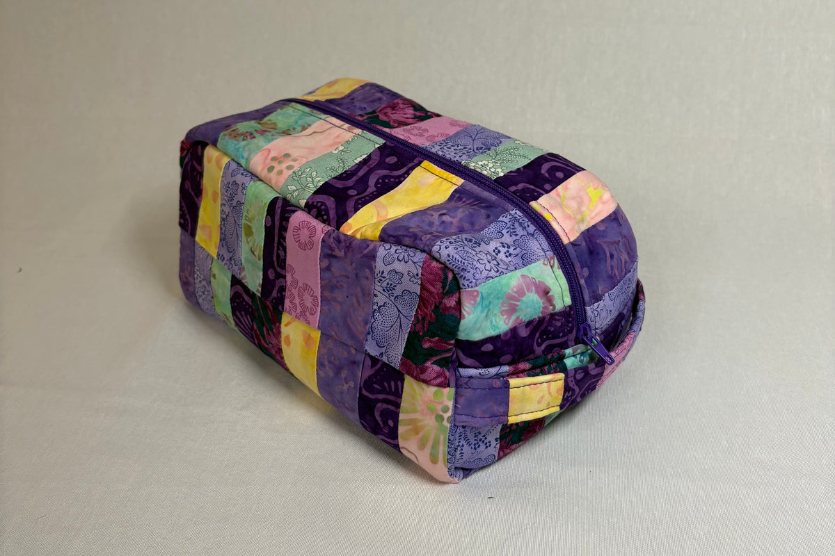 Purple Mosaic Medium Makeup Bag