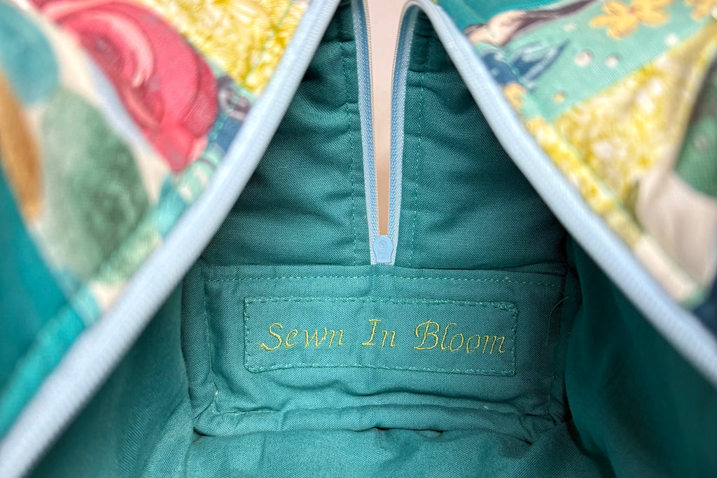 Dotted Dahlia Large Makeup Bag