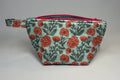 Teal Carnation Quilted Pouch