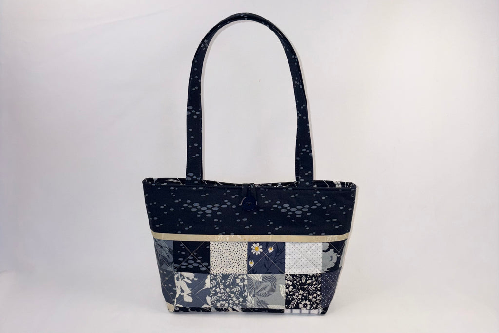 Navy Quilted Charm Purse