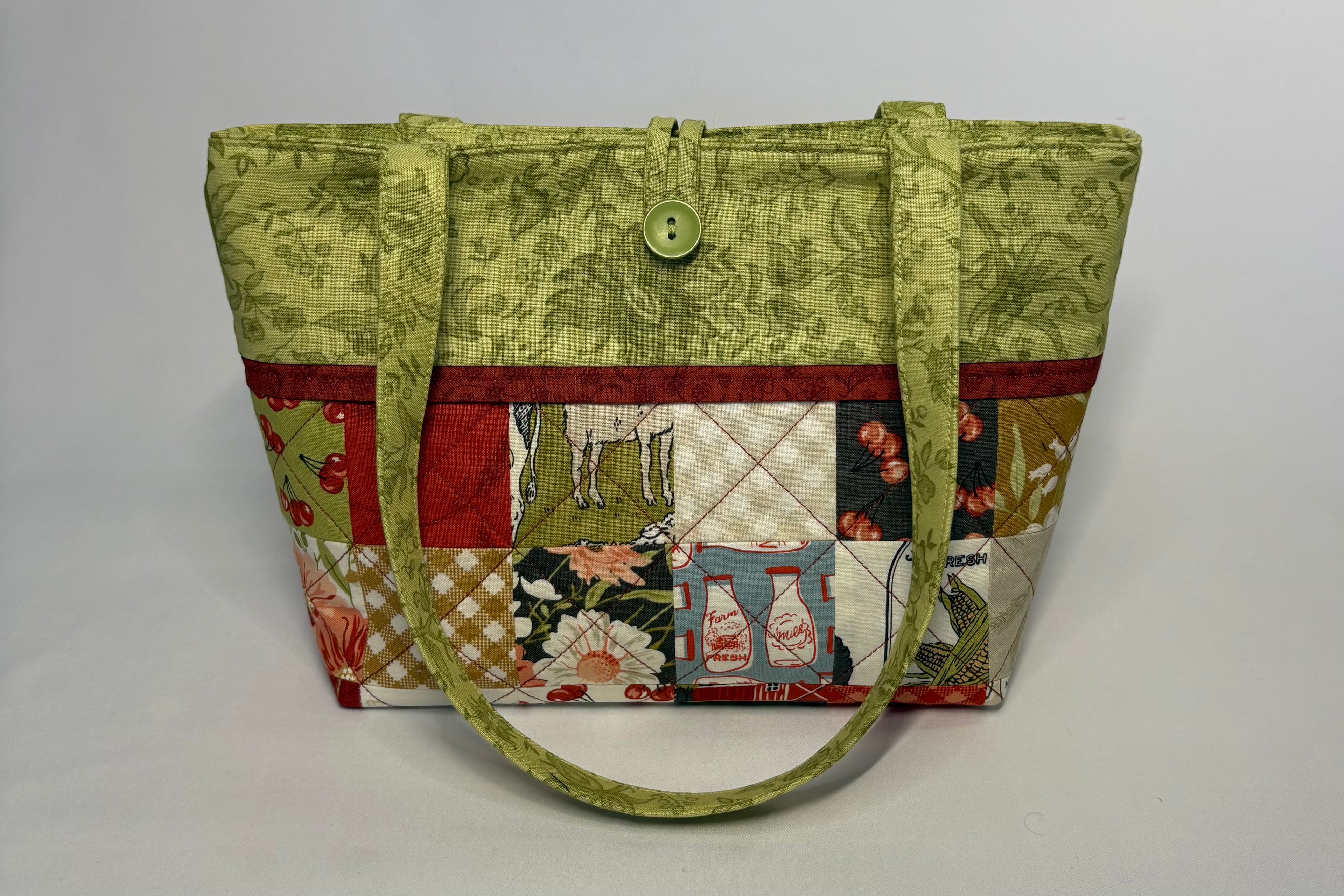 Cherry Farm Quilted Charm Purse